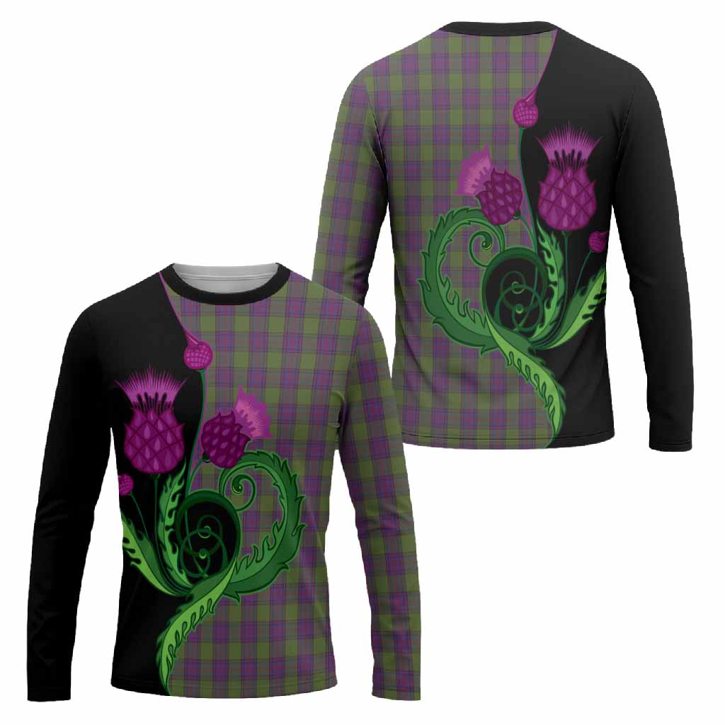 Shaw Tartan Long Sleeve T-Shirt Traditional Scottish Thistle