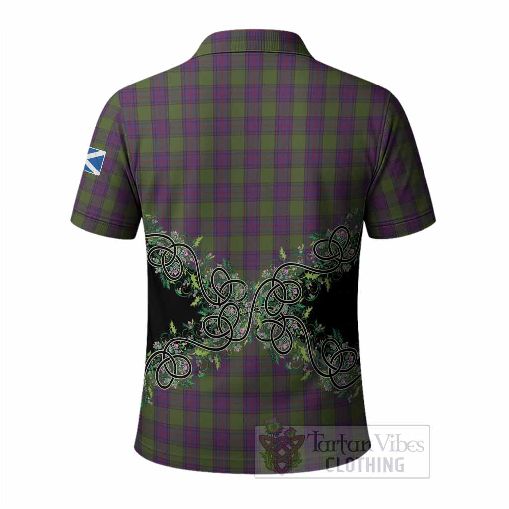 Shaw Tartan Polo Shirt Thistle Scottish Spirit