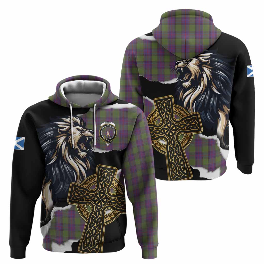 Shaw Tartan Scottish Hoodie Lion Celtic Heritage