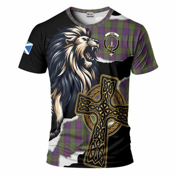 Shaw Tartan Scottish T-Shirt Lion Celtic Heritage