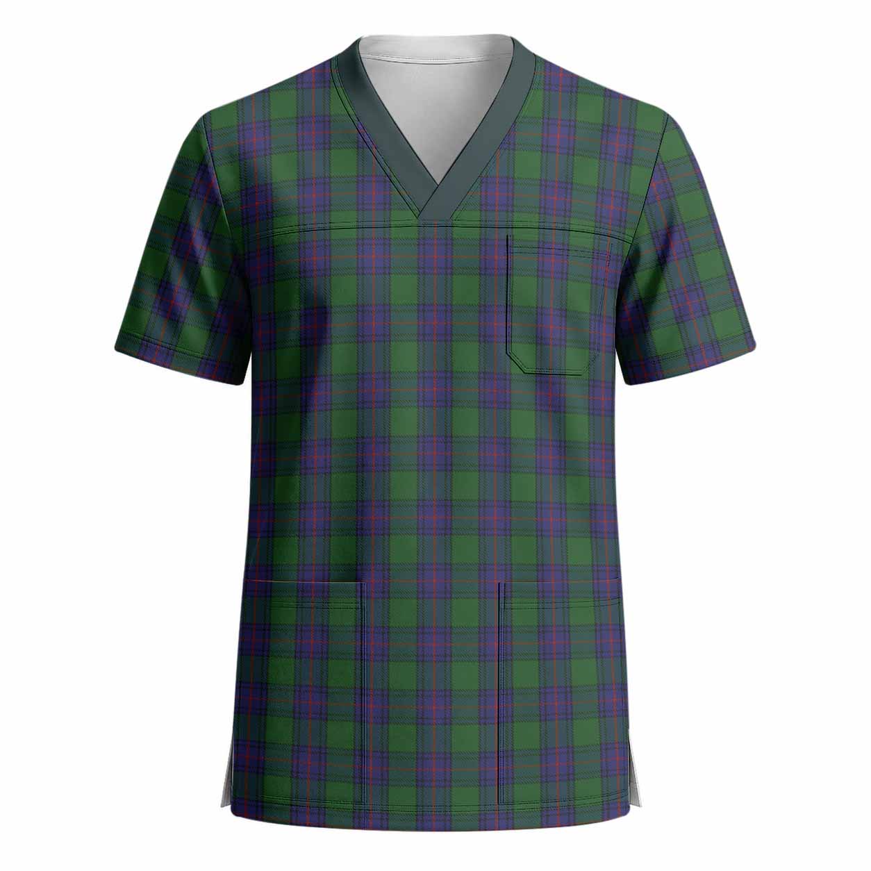 Shaw Tartan Scrub Top - Tartan Vibes Clothing
