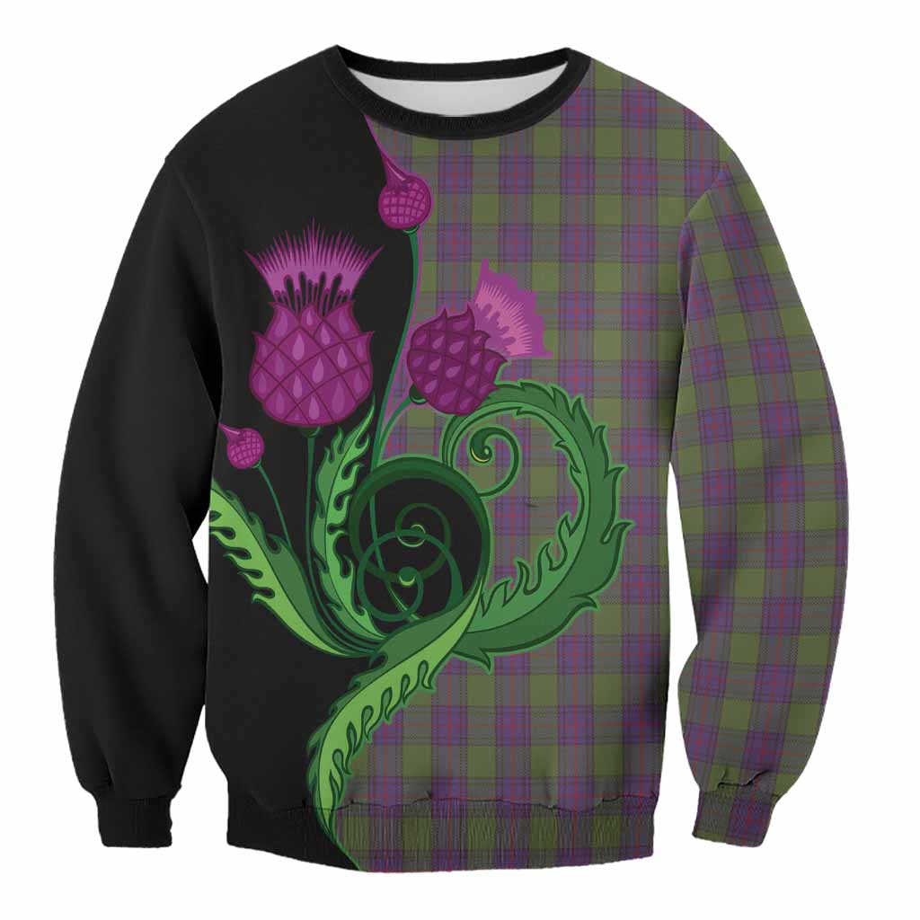 Shaw Tartan Sweatshirt Traditional Scottish Thistle