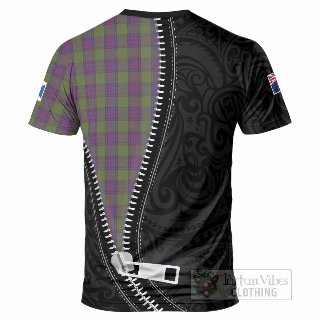 Shaw Tartan T-Shirt New Zealand Pattern Unique Zipper Stylized