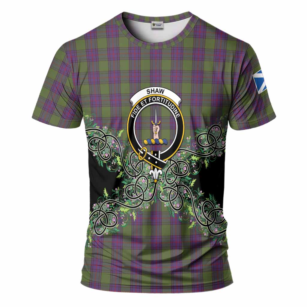 Shaw Tartan T-Shirt Thistle Scottish Spirit