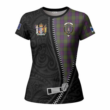 Shaw Tartan Women T shirt New Zealand Pattern Unique Zipper Stylized