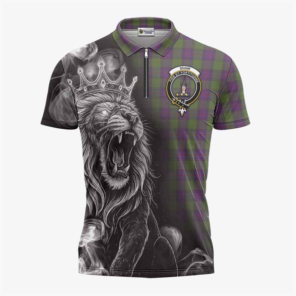 Shaw Tartan Zipper Polo Shirt Roaring Lion Heritage