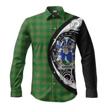 Sheehan Irish Clan Long Sleeve Button Shirt Celtic Circle Style Men's Shirt S - Tartan Vibes Clothing