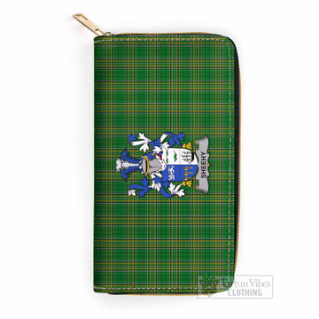 Sheehy Irish Clan Tartan Women's Leather Wallet with Coat of Arms