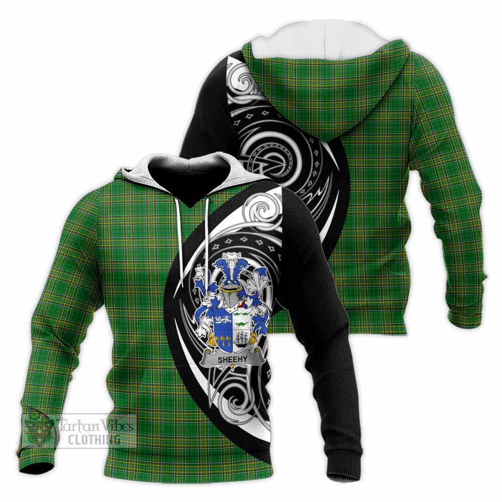 Tartan Vibes Clothing Sheehy Irish Clan Knitted Hoodie Celtic Circle Style