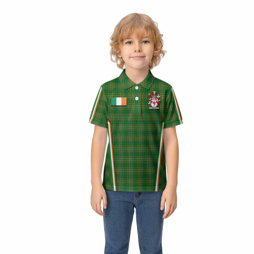 Sheill Irish Clan Coat of Arm Tartan Kid Polo Shirt Flag Style
