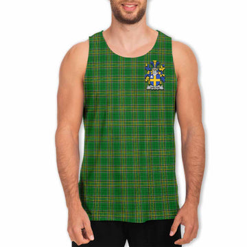 Shelton Irish Clan Tartan Men's Tank Top with Coat of Arms Men - Tartan Vibes Clothing