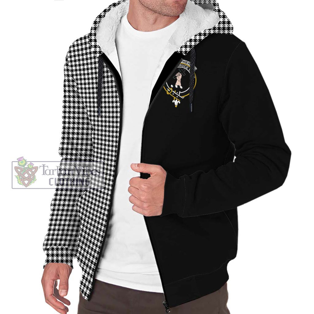 Shepherd Tartan Sherpa Hoodie with Family Crest and Half Of Me Style Unisex S - Tartanvibesclothing Shop