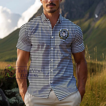 Shepherd Tartan Cotton Hawaiian Shirt with Family Crest Adult - Tartan Vibes Clothing