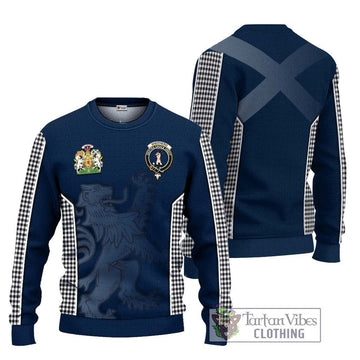Shepherd Tartan Knitted Sweater with Family Crest and Lion Rampant Vibes Sport Style Unisex - Tartan Vibes Clothing