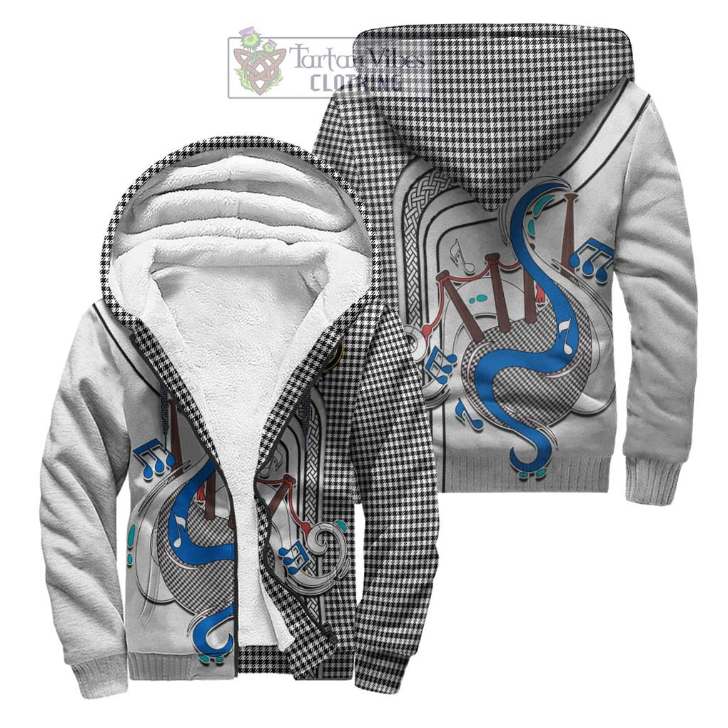 Shepherd Tartan Sherpa Hoodie with Epic Bagpipe Style Unisex S - Tartanvibesclothing Shop