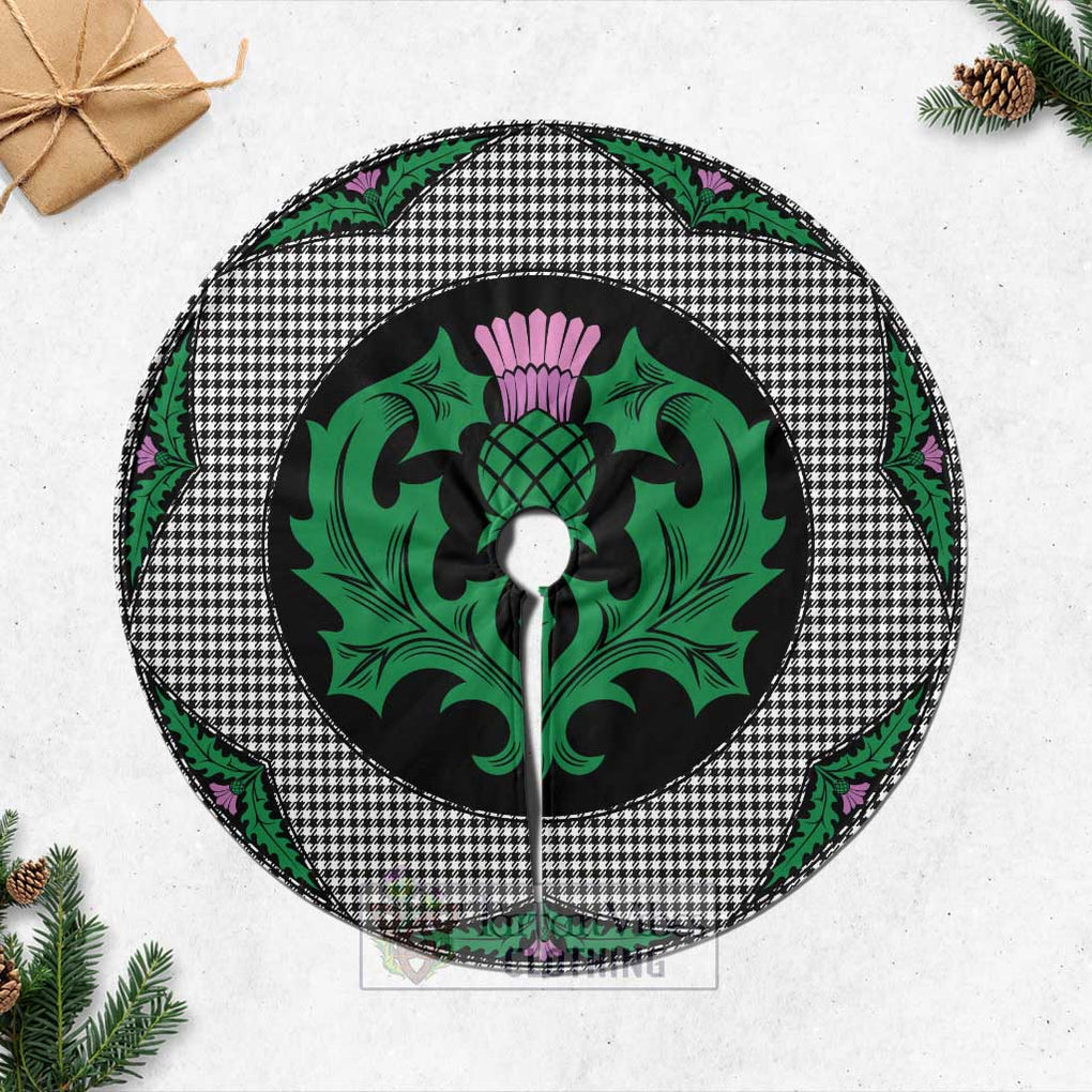 Tartan Vibes Clothing Shepherd Tartan Christmas Tree Skirt Scottish Thistle Style