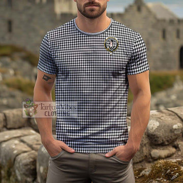 Shepherd Tartan Cotton T-Shirt with Family Crest Men's Shirt - Tartanvibesclothing Shop