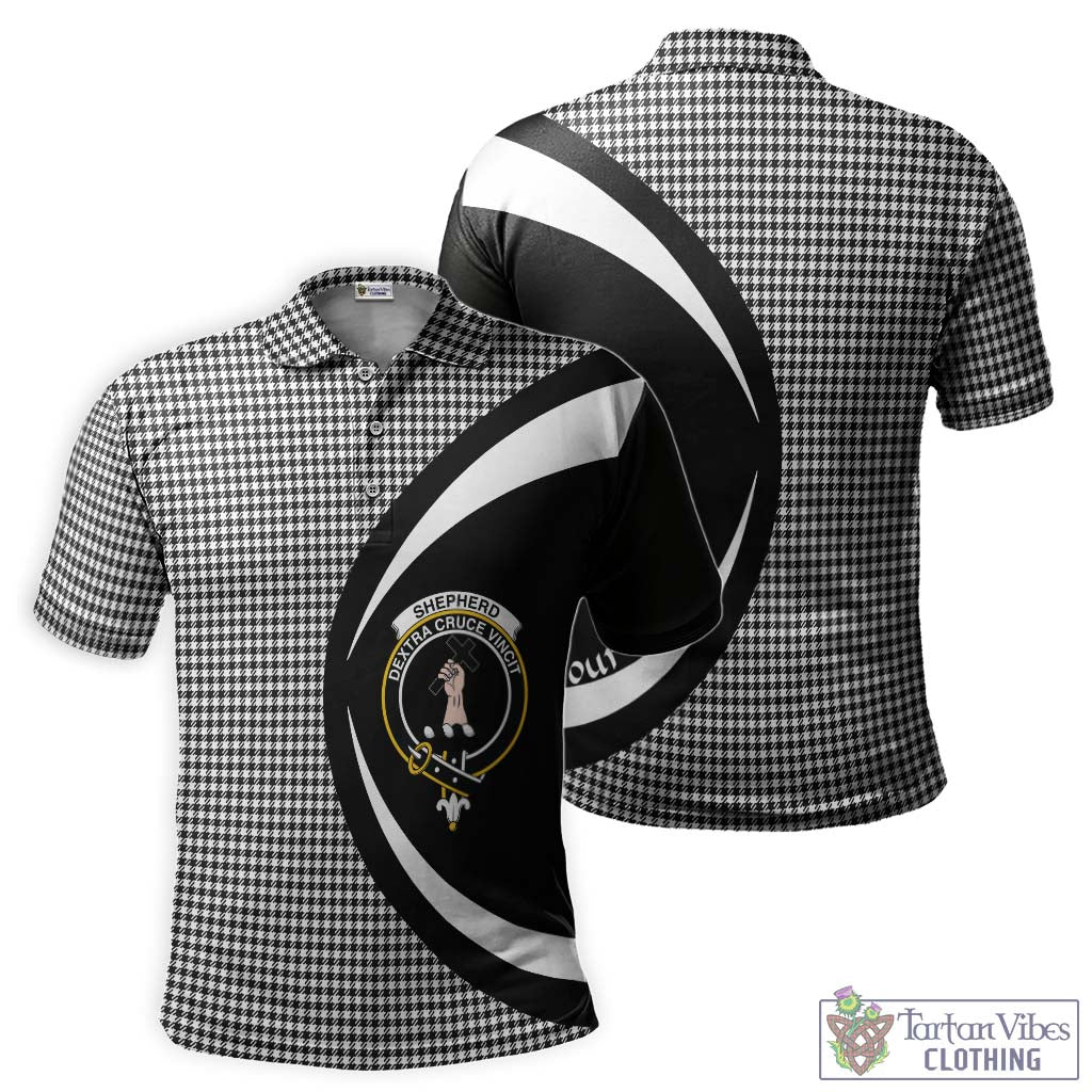Shepherd Tartan Men's Polo Shirt with Family Crest Circle Style Kid - Tartan Vibes Clothing