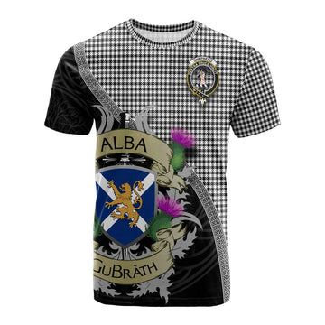 Tartan Vibes Clothing Shepherd Tartan Family Crest Cotton T-shirt Lion Rampant Royal Thistle Shield Celtic Inspired