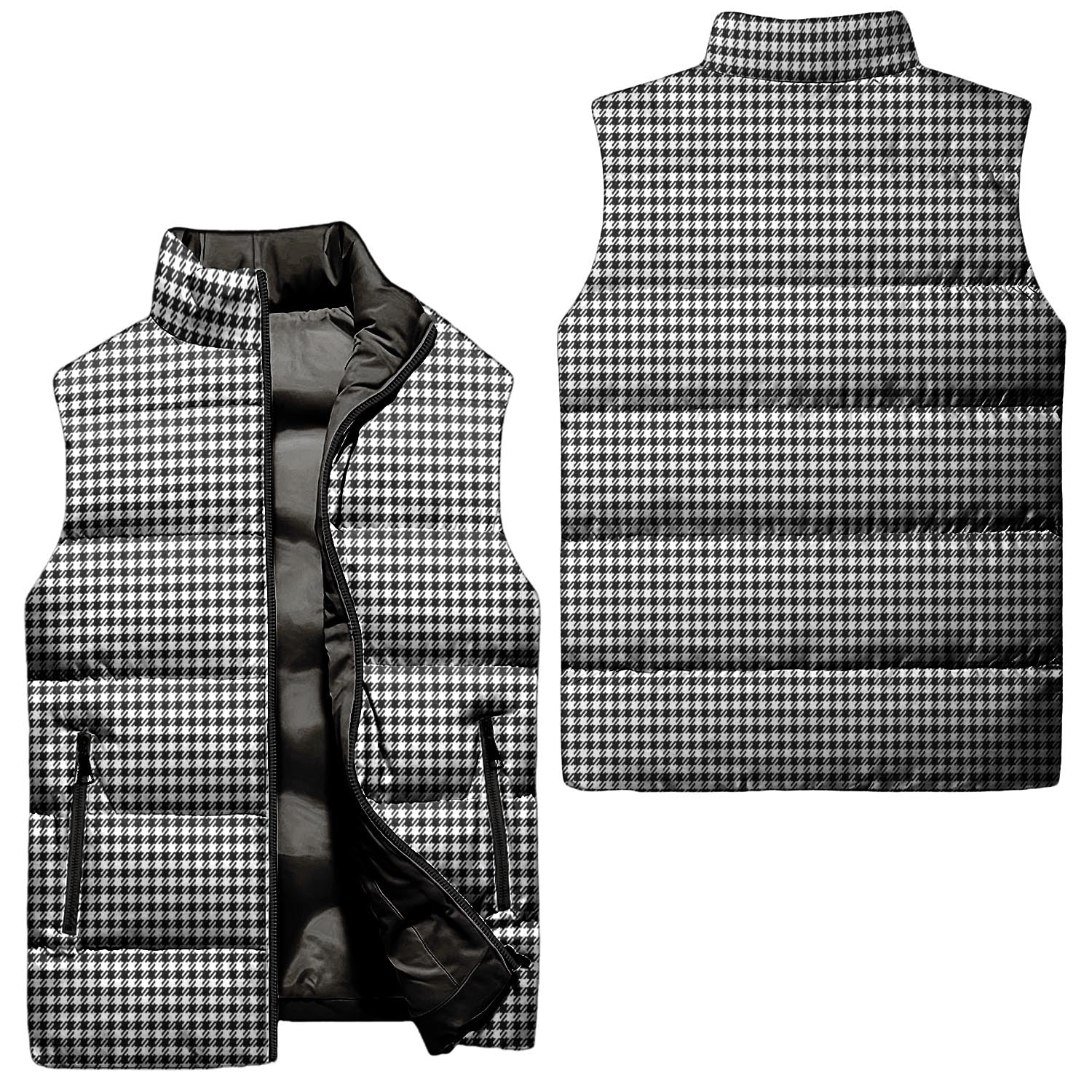 Shepherd Tartan Sleeveless Puffer Jacket Unisex - Tartanvibesclothing