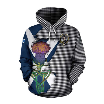 Tartan Vibes Clothing Shepherd Tartan Family Crest Cotton Hoodie Scottish Thistle Celtic Inspired