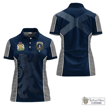 Shepherd Tartan Women's Polo Shirt with Family Crest and Lion Rampant Vibes Sport Style Women - Tartan Vibes Clothing