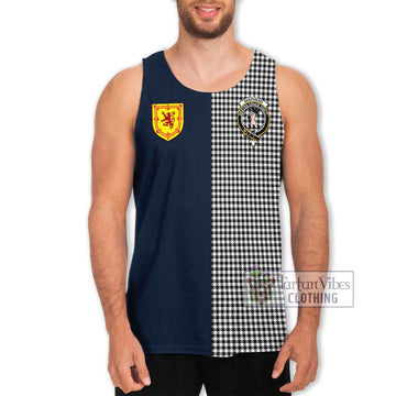Tartan Vibes Clothing Shepherd Tartan Men's Tank Top with Scottish Lion Royal Arm Half Style