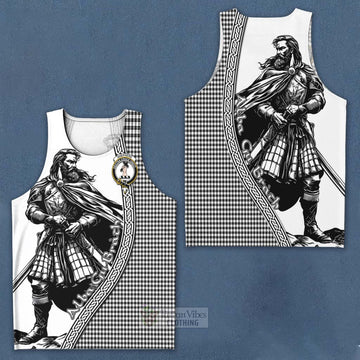 Tartan Vibes Clothing Shepherd Tartan Clan Crest Men's Tank Top with Highlander Warrior Celtic Style