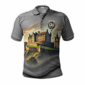 Tartan Vibes Clothing Shepherd Tartan Family Crest Polo Shirt with Scottish Ancient Castle Stype