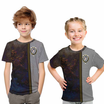 Shepherd Tartan Family Crest Kid T-Shirt Alba Gu Brath Be Brave Lion Ancient Style