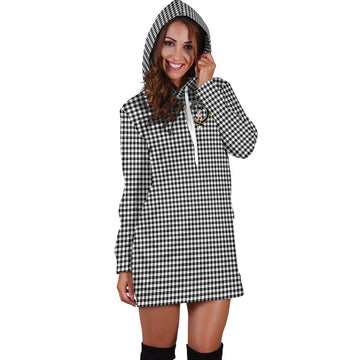 Shepherd Tartan Hoodie Dress with Family Crest