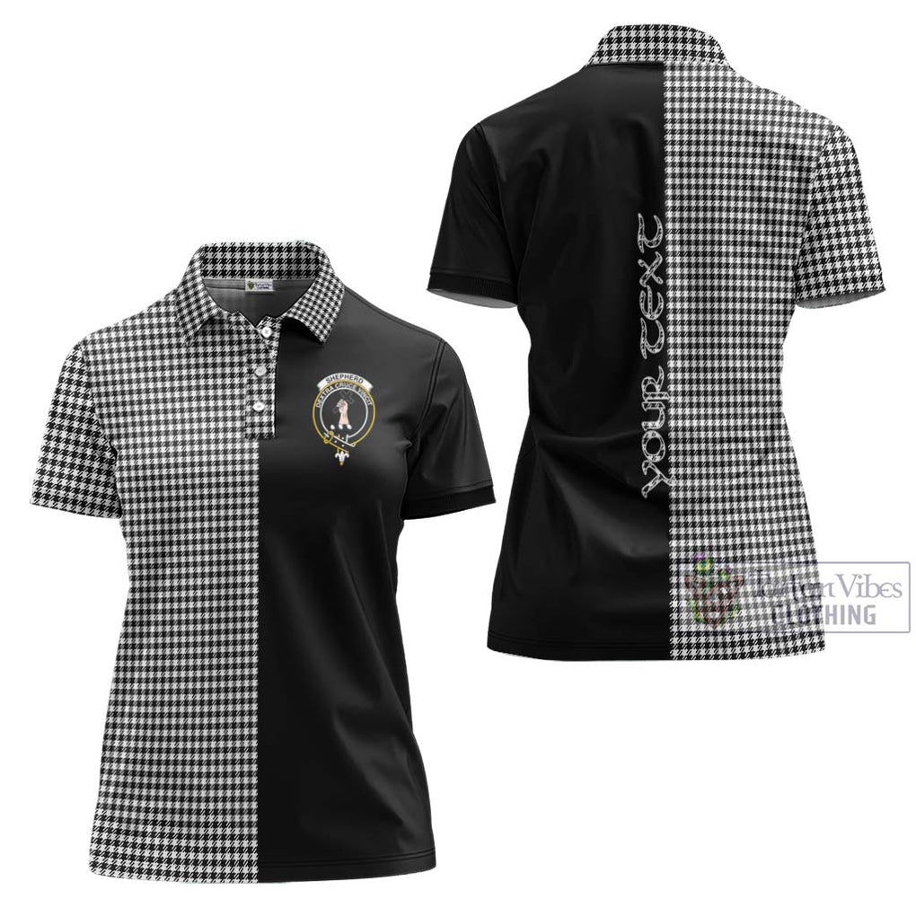 Shepherd Tartan Women's Polo Shirt with Family Crest and Half Of Me Style Women - Tartanvibesclothing Shop