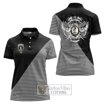 Shepherd Tartan Women's Polo Shirt with Family Crest and Military Logo Style Women - Tartanvibesclothing Shop