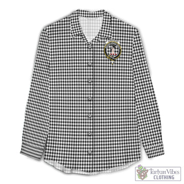 Shepherd Tartan Womens Casual Shirt with Family Crest