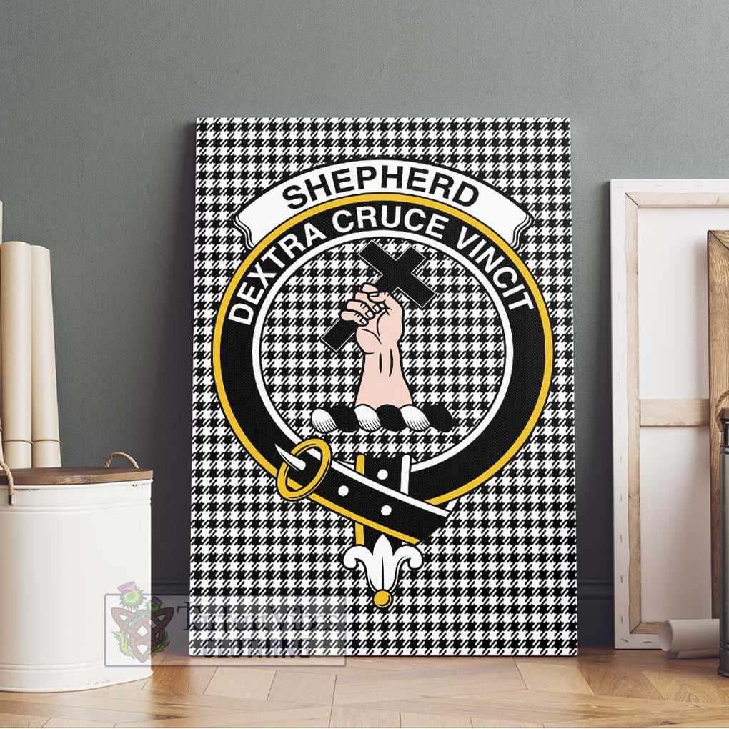 Shepherd Tartan Canvas Print Wall Art with Family Crest Without Frame - Tartan Vibes Clothing