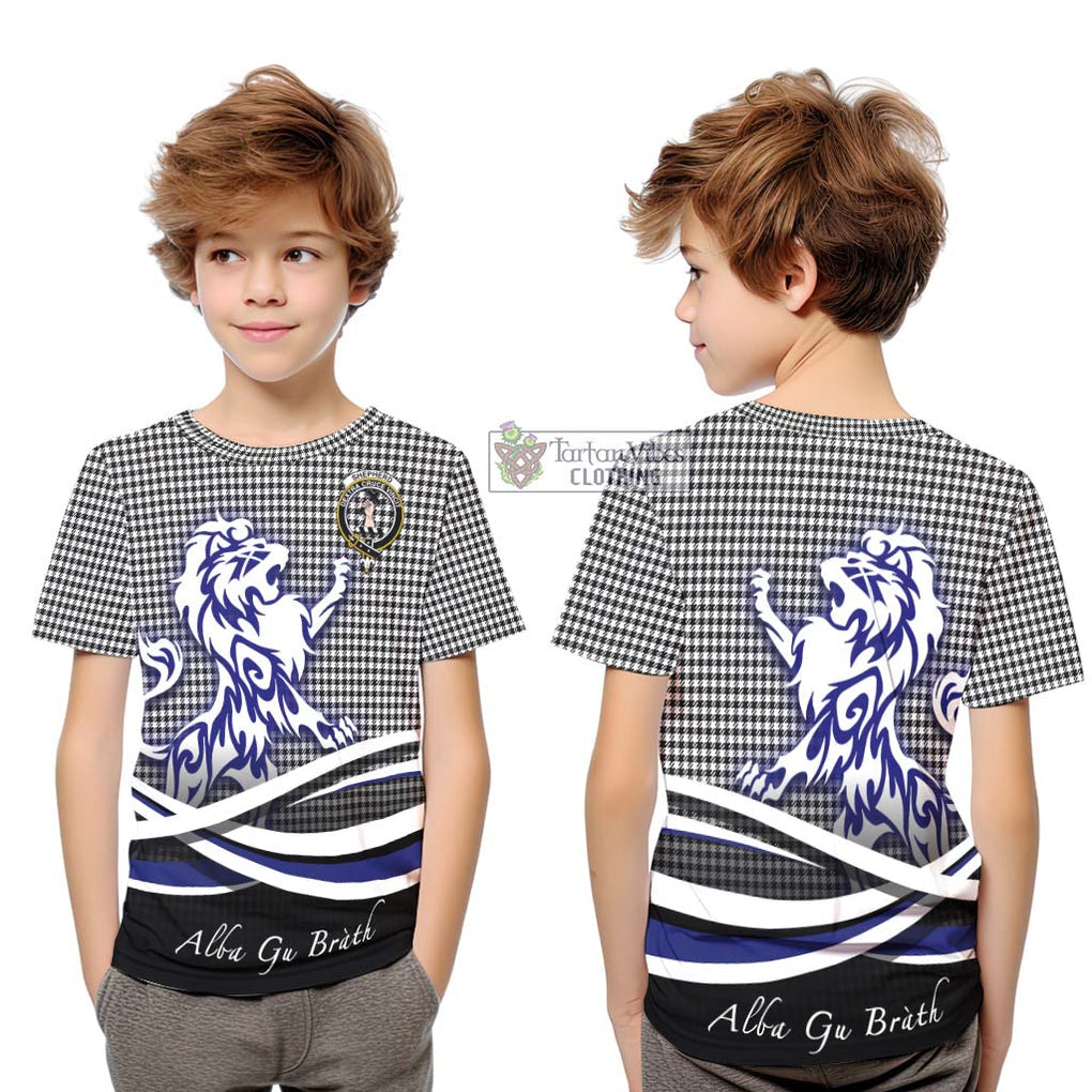 Shepherd Tartan Kid T-Shirt with Alba Gu Brath Regal Lion Emblem Youth XL Size14 - Tartanvibesclothing Shop