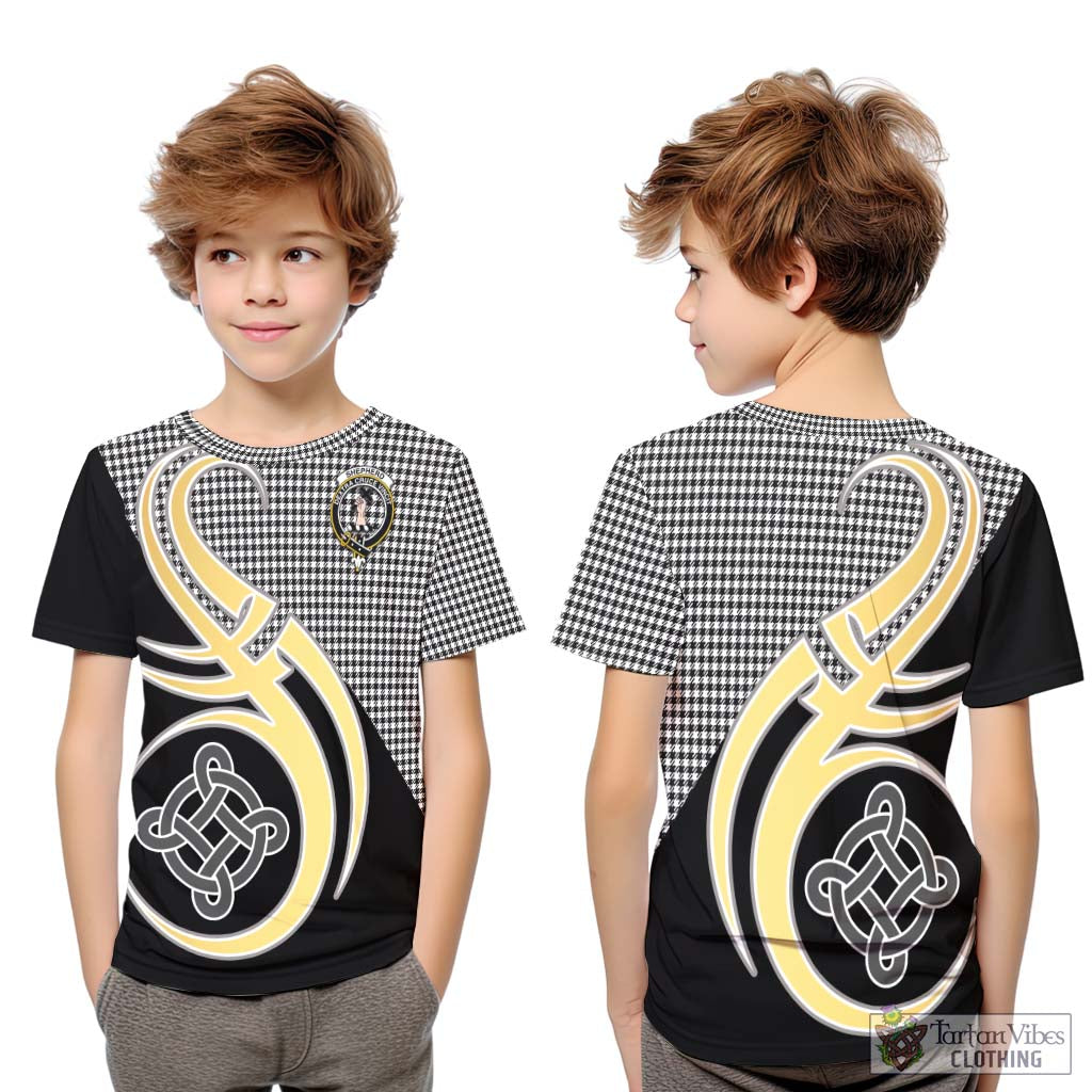Shepherd Tartan Kid T-Shirt with Family Crest and Celtic Symbol Style Youth XL Size14 - Tartan Vibes Clothing