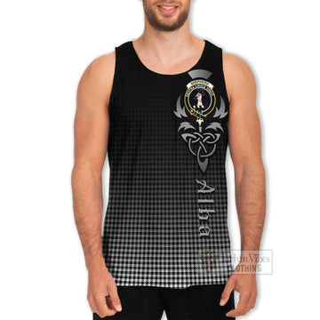 Tartan Vibes Clothing Shepherd Tartan Men's Tank Top Featuring Alba Gu Brath Family Crest Celtic Inspired