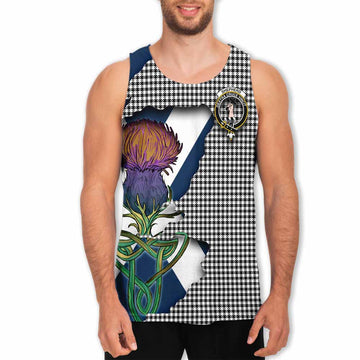 Tartan Vibes Clothing Shepherd Tartan Family Crest Men's Tank Top Scottish Thistle Celtic Inspired