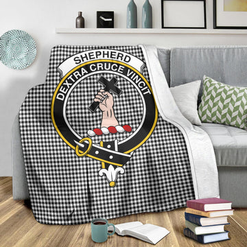 Shepherd Tartan Blanket with Family Crest