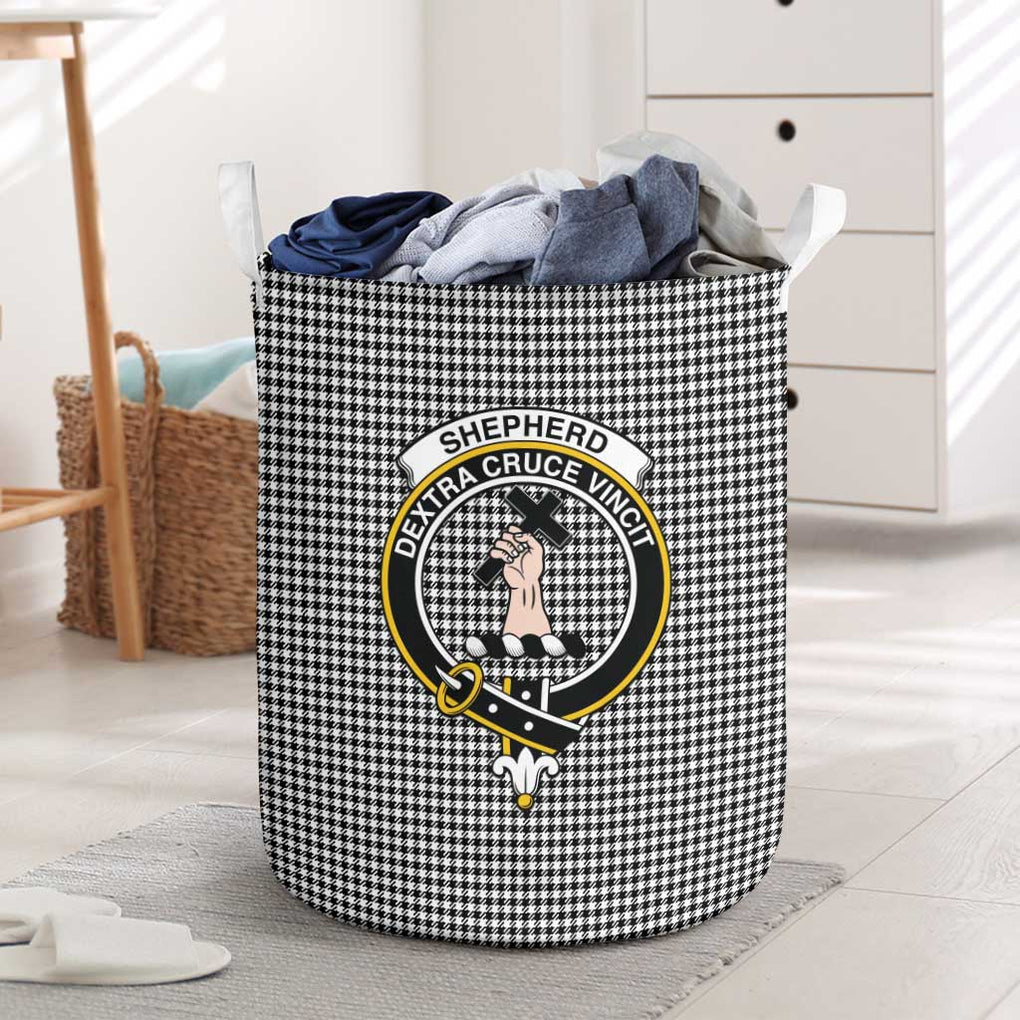 Shepherd Tartan Laundry Basket with Family Crest One Size - Tartanvibesclothing Shop