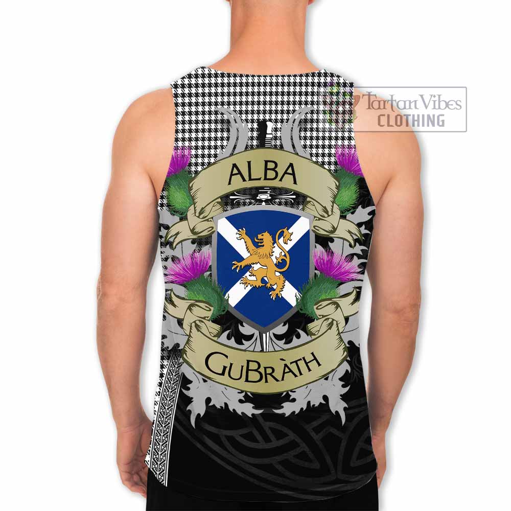 Tartan Vibes Clothing Shepherd Tartan Family Crest Men's Tank Top Lion Rampant Royal Thistle Shield Celtic Inspired