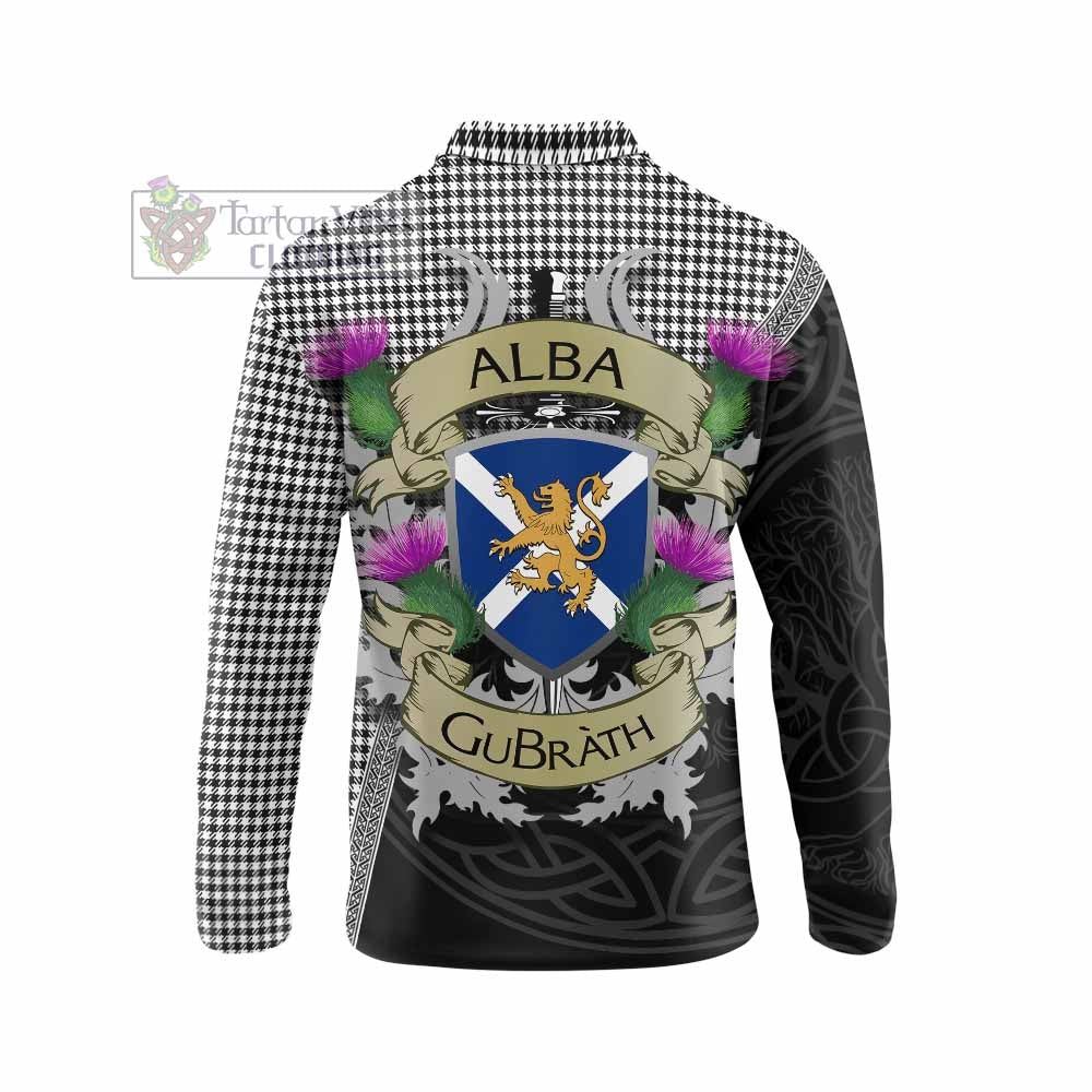 Tartan Vibes Clothing Shepherd Tartan Family Crest Long Sleeve Polo Shirt Lion Rampant Royal Thistle Shield Celtic Inspired