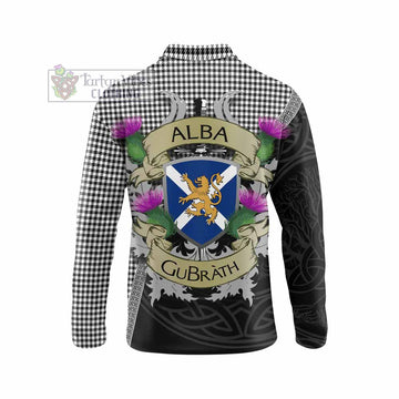 Tartan Vibes Clothing Shepherd Tartan Family Crest Long Sleeve Polo Shirt Lion Rampant Royal Thistle Shield Celtic Inspired