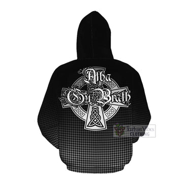 Tartan Vibes Clothing Shepherd Tartan Cotton Hoodie Featuring Alba Gu Brath Family Crest Celtic Inspired