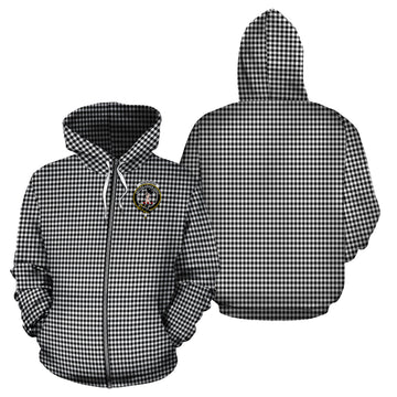Shepherd Tartan Hoodie with Family Crest