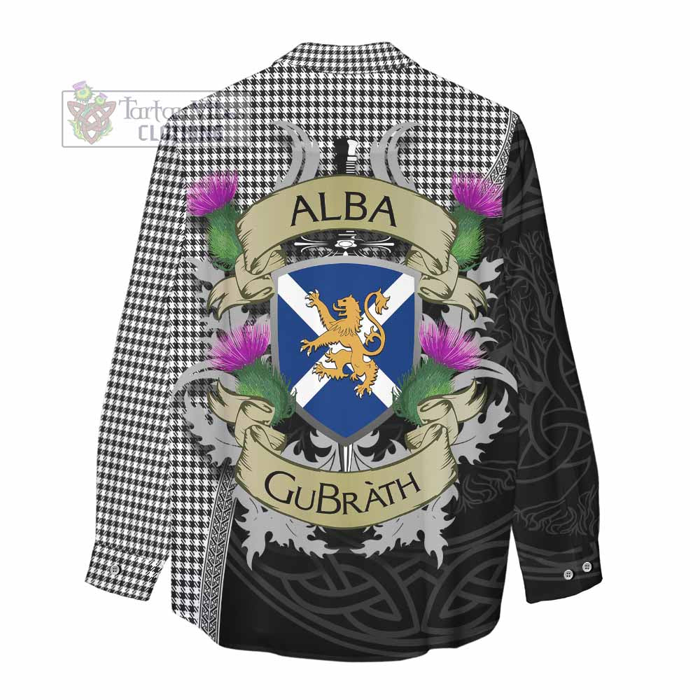Tartan Vibes Clothing Shepherd Tartan Family Crest Women's Casual Shirt Lion Rampant Royal Thistle Shield Celtic Inspired