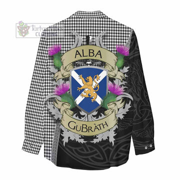 Tartan Vibes Clothing Shepherd Tartan Family Crest Women's Casual Shirt Lion Rampant Royal Thistle Shield Celtic Inspired