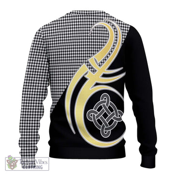 Shepherd Tartan Knitted Sweater with Family Crest and Celtic Symbol Style - Tartan Vibes Clothing