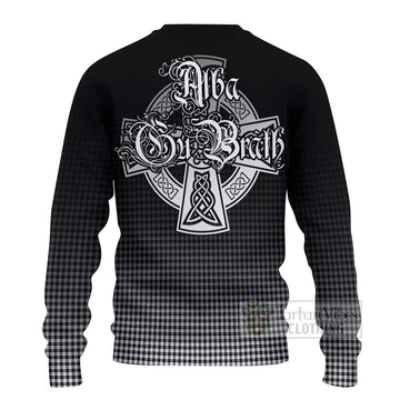 Tartan Vibes Clothing Shepherd Tartan Knitted Sweater Featuring Alba Gu Brath Family Crest Celtic Inspired
